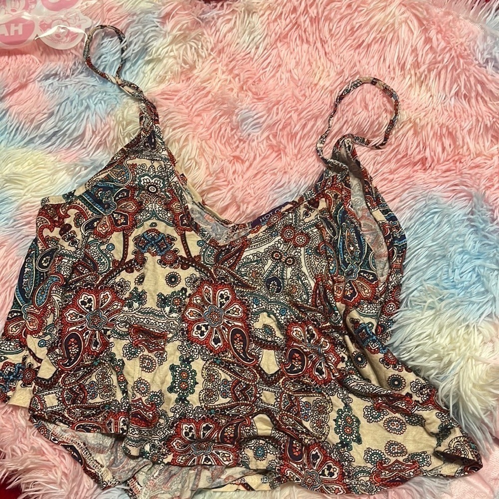 HOT Gal boho paisley crop tank